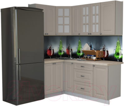 Кухонный гарнитур Интерлиния Мила Деко 1.2x1.9 - фото