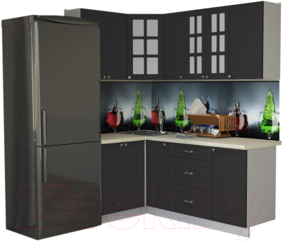 Кухонный гарнитур Интерлиния Мила Деко 1.2x1.9 - фото