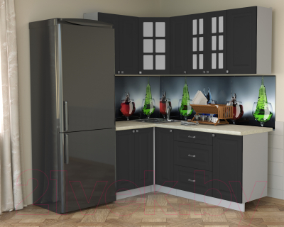 Кухонный гарнитур Интерлиния Мила Деко 1.2x1.9