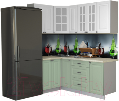 Кухонный гарнитур Интерлиния Мила Деко 1.2x1.9 - фото