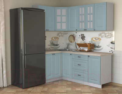 Кухонный гарнитур Интерлиния Мила Деко 1.2x2.0