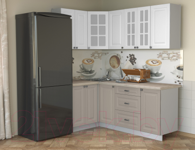 Кухонный гарнитур Интерлиния Мила Деко 1.2x2.0