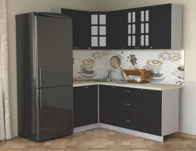 Кухонный гарнитур Интерлиния Мила Деко 1.2x2.0