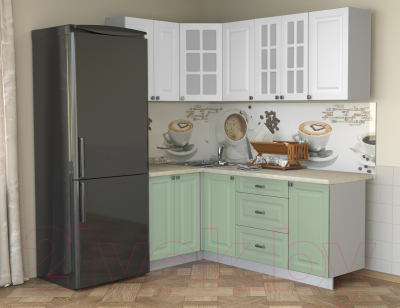 Кухонный гарнитур Интерлиния Мила Деко 1.2x2.0
