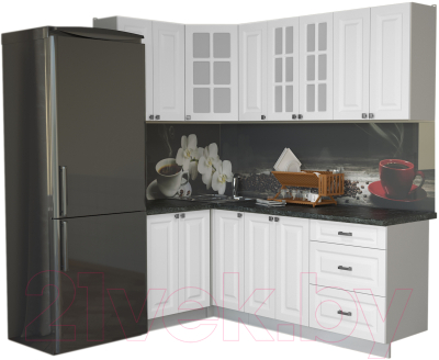 Кухонный гарнитур Интерлиния Мила Деко 1.2x2.1 - фото