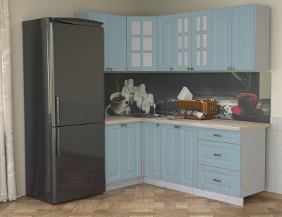 Кухонный гарнитур Интерлиния Мила Деко 1.2x2.1