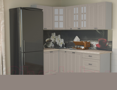 Кухонный гарнитур Интерлиния Мила Деко 1.2x2.1