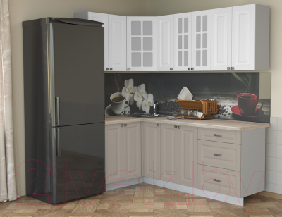 Кухонный гарнитур Интерлиния Мила Деко 1.2x2.1