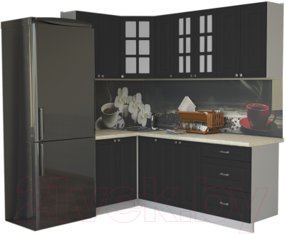 Кухонный гарнитур Интерлиния Мила Деко 1.2x2.1 - фото