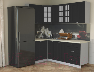 Кухонный гарнитур Интерлиния Мила Деко 1.2x2.1