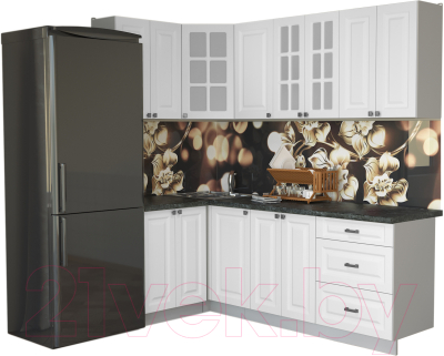 Кухонный гарнитур Интерлиния Мила Деко 1.2x2.2 - фото