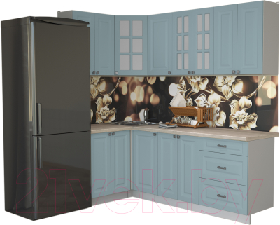 Кухонный гарнитур Интерлиния Мила Деко 1.2x2.2 - фото