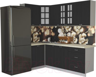 Кухонный гарнитур Интерлиния Мила Деко 1.2x2.2 - фото