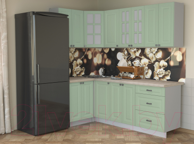 Кухонный гарнитур Интерлиния Мила Деко 1.2x2.2