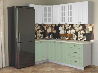 Кухонный гарнитур Интерлиния Мила Деко 1.2x2.2