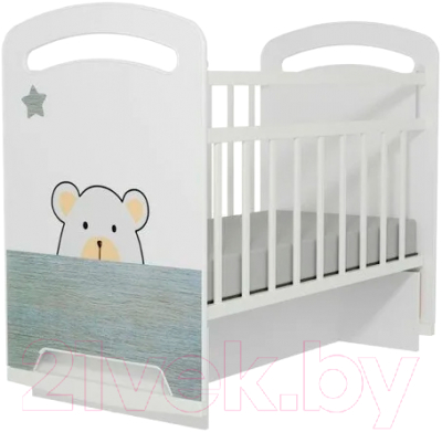 Детская кроватка VDK Birba Dream колесо-качалка с маятником - фото