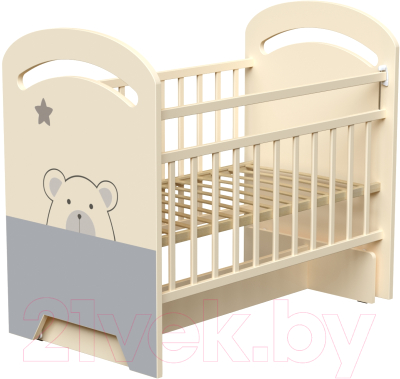 Детская кроватка VDK Birba колесо-качалка с маятником - фото