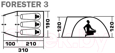 Палатка Jungle Camp Forester 3 / 70855