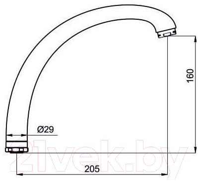 Излив Rubineta T-33 / 633029