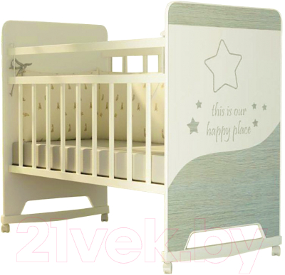 Детская кроватка VDK Cosmic колесо-качалка - фото