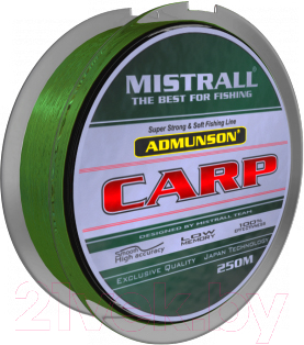 Леска монофильная Mistrall Admunson Camou Carp 0.22мм 250м / ZM-3332122 - фото