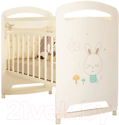 Детская кроватка VDK Lucy колесо-качалка - фото