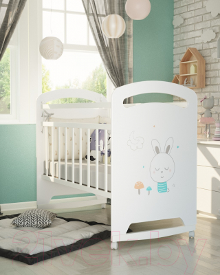 Детская кроватка VDK Lucy колесо-качалка