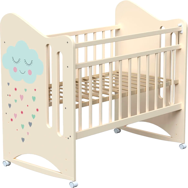 Детская кроватка VDK Nicole колесо-качалка - фото