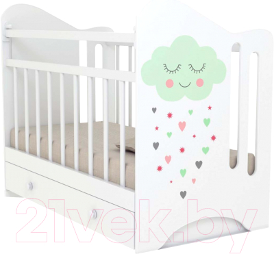 Детская кроватка VDK Nicole маятник-ящик - фото