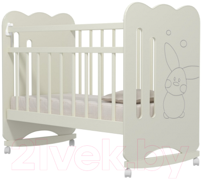 Детская кроватка VDK Sweet Rabbit колесо-качалка - фото