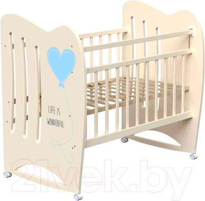 Детская кровать-трансформер VDK Wonderful колесо-качалка - фото