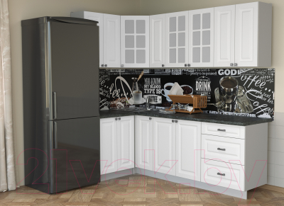 Кухонный гарнитур Интерлиния Мила Деко 1.2x2.3