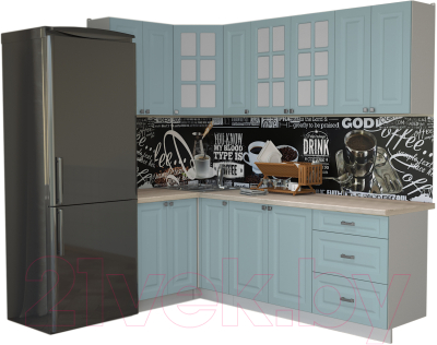 Кухонный гарнитур Интерлиния Мила Деко 1.2x2.3 - фото