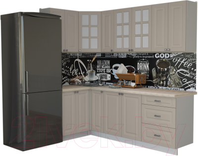 Кухонный гарнитур Интерлиния Мила Деко 1.2x2.3 - фото