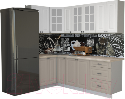 Кухонный гарнитур Интерлиния Мила Деко 1.2x2.3 - фото