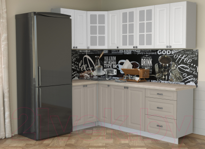 Кухонный гарнитур Интерлиния Мила Деко 1.2x2.3