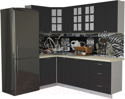 Кухонный гарнитур Интерлиния Мила Деко 1.2x2.3 - фото