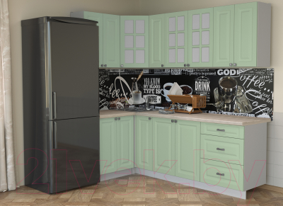 Кухонный гарнитур Интерлиния Мила Деко 1.2x2.3