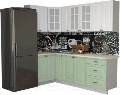 Кухонный гарнитур Интерлиния Мила Деко 1.2x2.3 - фото