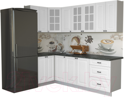Кухонный гарнитур Интерлиния Мила Деко 1.2x2.4 - фото