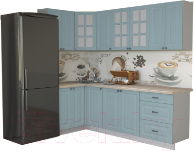 Кухонный гарнитур Интерлиния Мила Деко 1.2x2.4 - фото