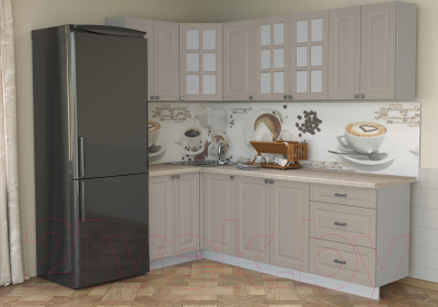 Кухонный гарнитур Интерлиния Мила Деко 1.2x2.4