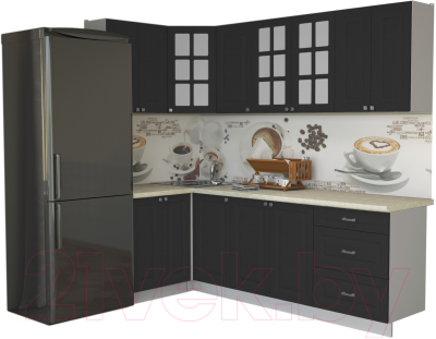 Кухонный гарнитур Интерлиния Мила Деко 1.2x2.4 - фото
