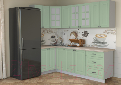 Кухонный гарнитур Интерлиния Мила Деко 1.2x2.4