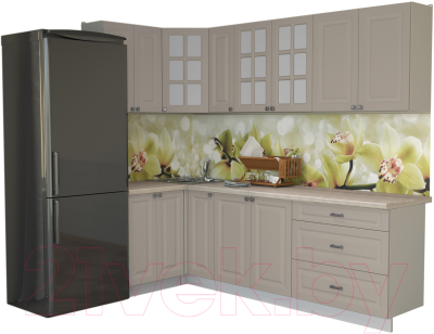 Кухонный гарнитур Интерлиния Мила Деко 1.2x2.5 - фото