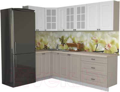 Кухонный гарнитур Интерлиния Мила Деко 1.2x2.5 - фото