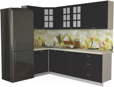 Кухонный гарнитур Интерлиния Мила Деко 1.2x2.5 - фото