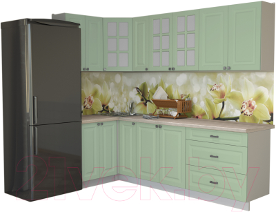 Кухонный гарнитур Интерлиния Мила Деко 1.2x2.5 - фото