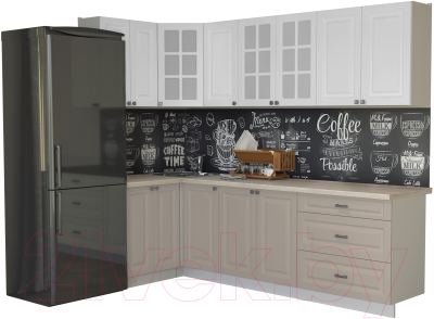Кухонный гарнитур Интерлиния Мила Деко 1.2x2.6 - фото