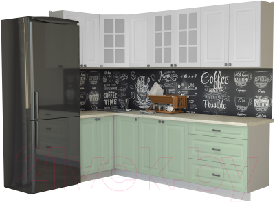 Кухонный гарнитур Интерлиния Мила Деко 1.2x2.6 - фото